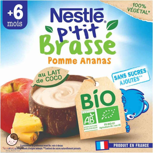 SỮA CHUA THUẦN CHAY NESTLE BIO - VỊ TÁO DỨA (60G) - 6 MONTH+