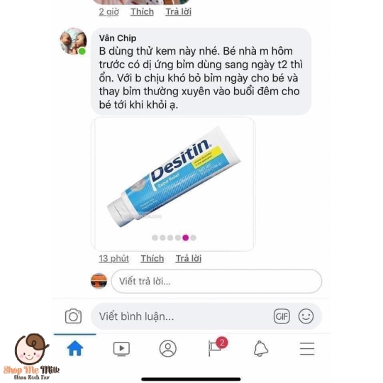 Kem Hăm cho bé Desitin Mỹ 113G ( Từ sơ sinh)