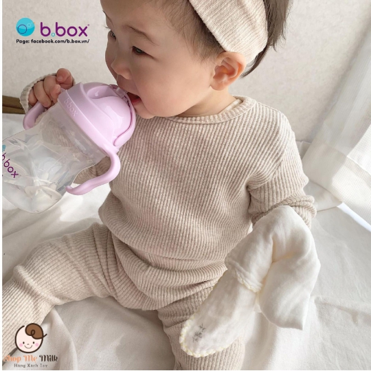 Bình B.Box tập hút cho bé từ 6 tháng 240ml của Úc ( có quả tạ chống sặc, chống lật đổ nước)