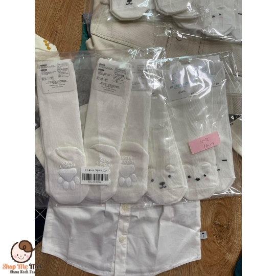 Tất bắp chân cho bé made in korea 1 đôi trắng ( 12-24 tháng)