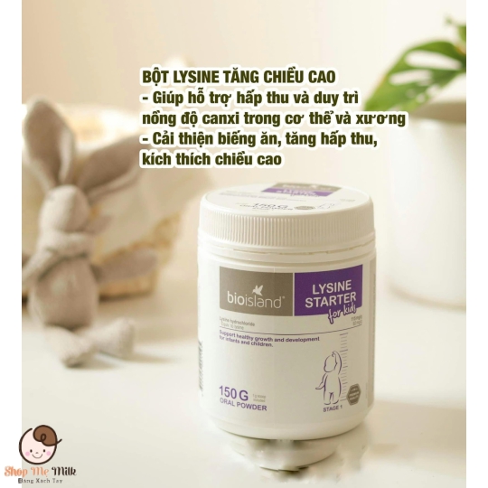 Bột Lysine tăng chiều cao của Úc 150g ( bé từ 7m+)