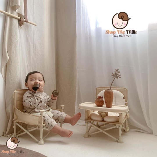 Ghế gấp họn Hoo Booster kèm bàn ăn style Hàn Quốc cho bé từ 6 tháng ( bản rep 1:1)