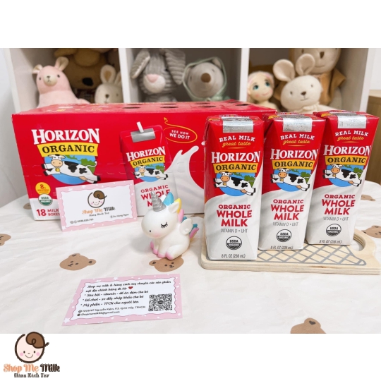 (HỘP) SỮA TƯƠI HORIZON ORGANIC WHOLE MILK 236ML