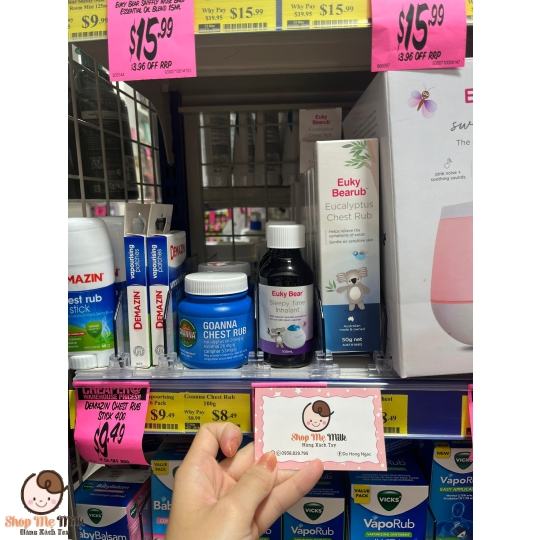 Dầu khuynh diệp Euky Bearub 50G Úc bé từ 3 tháng