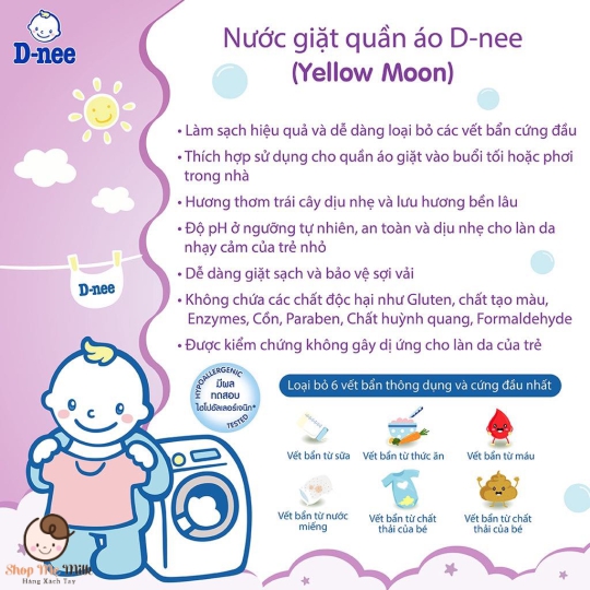Nước giặt Dnee Thái Lan Bịch 600Ml ( cho bé từ 0 tháng)