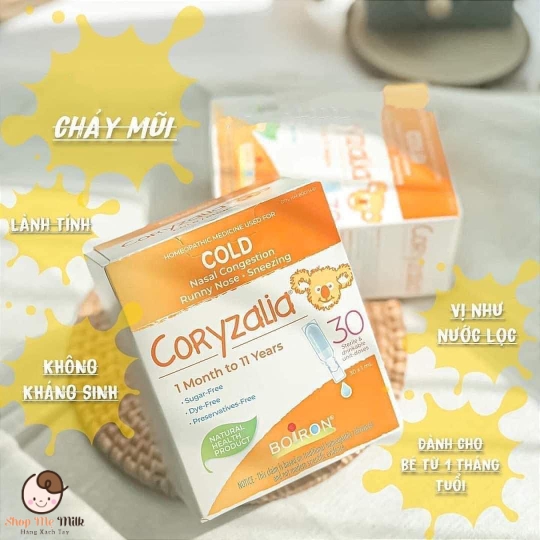 Muối uống vi lượng Coryzalia Boiron Pháp hộp 30 tép 5ml