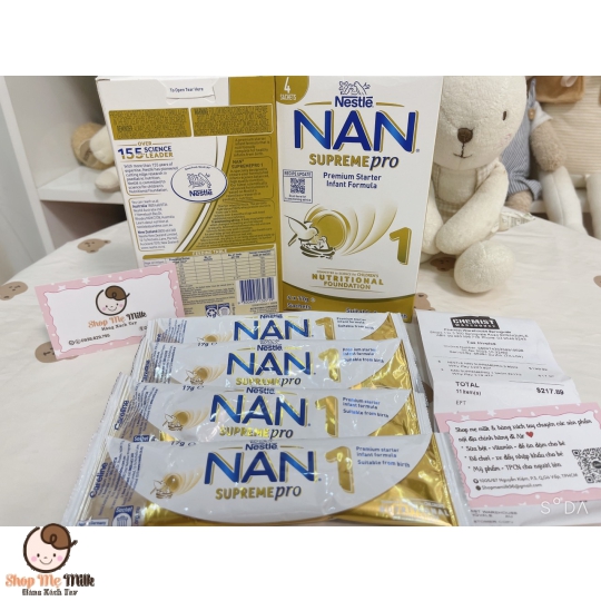Sữa Nan Supremepro Úc Hộp 4 gói nhỏ ( Sữa TP1P cho bé dị ứng)