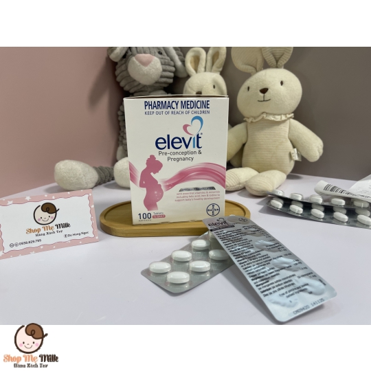 Vitamin tổng hợp Elevit cho bà bầu 100 viên của Úc hàng Air