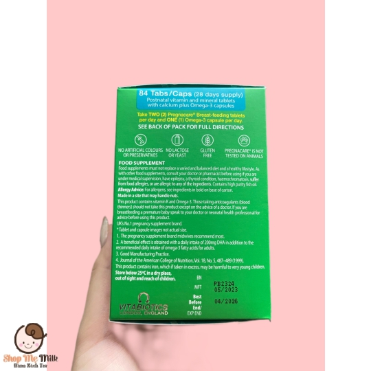 Vitamin Tổng hợp Prenacare cho mẹ sau sinh của Anh date 2026