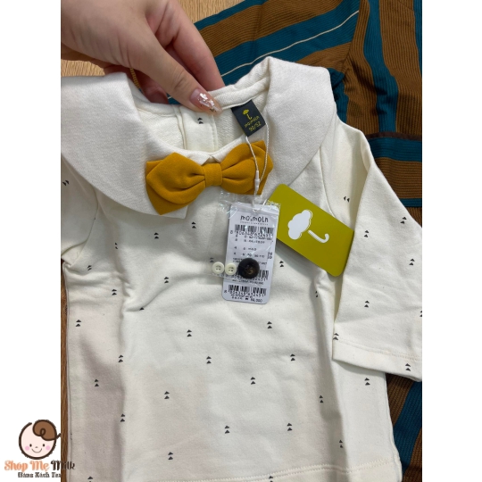 Set bộ hãng Moimoln Made in korea chú hề size 90cm (Áo vest, quần bí, áo dài tay & nơ cổ)