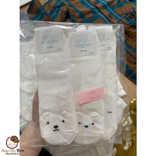 Tất bắp chân cho bé made in korea 1 đôi trắng ( 12-24 tháng)