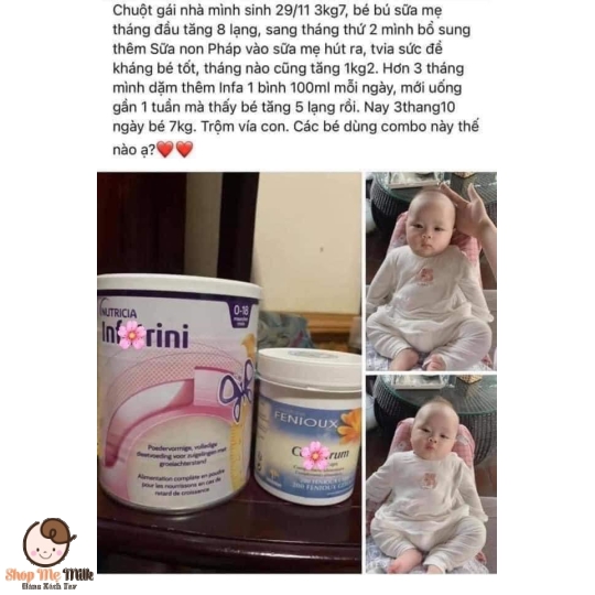 Sữa béo Infatrini Đức Lon 400G ( 0-18 tháng)