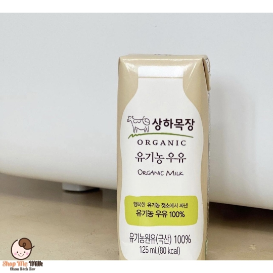 Sữa Sangha Meail Organic - Sữa tươi hữu cơ Hàn Quốc vị nguyên chất Thùng 24 hộp 125ml