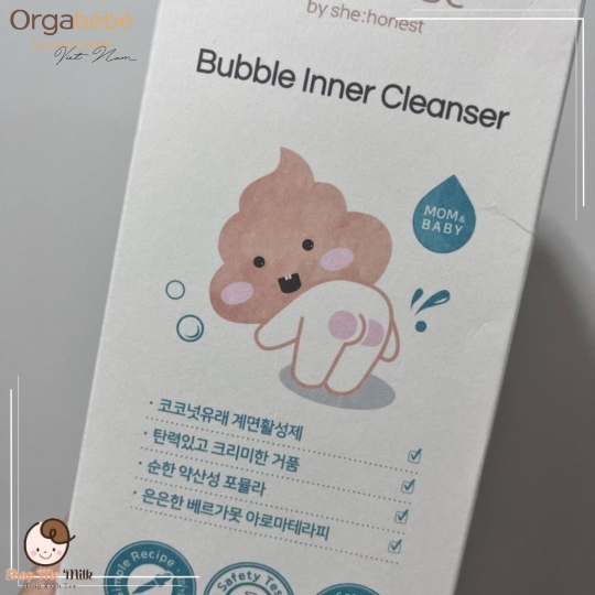 Bọt vệ sinh mông cơ thể Orgabebe Hàn Quốc 300ml ( tặng kèm nước giặt hữu cơ Mini)