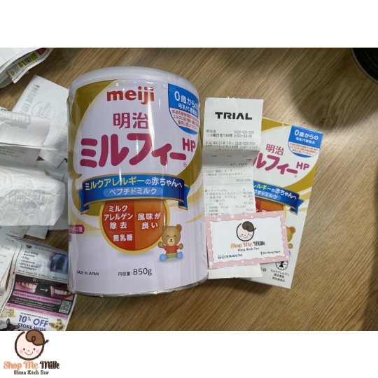 Sữa meiji HP Nhật hộp 6 gói ( Bé dị ứng đạm bò từ 0-12 tháng)