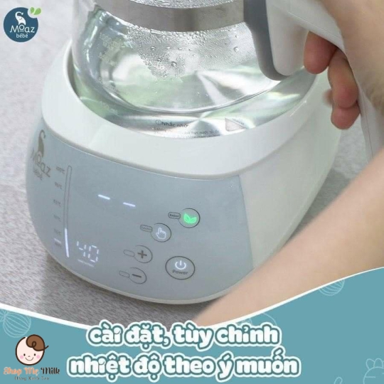 Bình đun nước pha sữa thông minh Moaz Bebe MB-002 ( Giữ nhiệt auto 40 độ C)