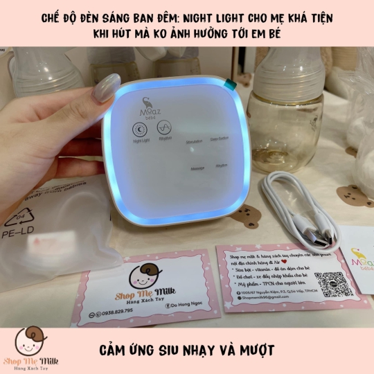 Máy Hút sữa điện đôi Moaz Bé.Bé 10 cấp độ MB -054 ( Bảo hành 1 năm)