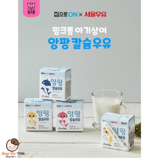 Sữa tươi Pinkfong Calcium Milk 150ml - Hàng Air bé từ 1 tuổi