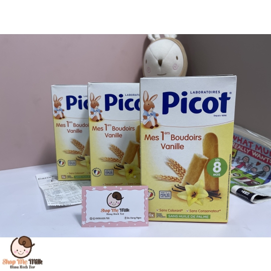 Bánh quy mềm Picot lúa mạch cho bé dị ứng đạm bò vị Vanilla