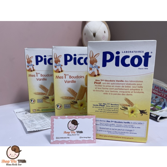 Bánh quy mềm Picot lúa mạch cho bé dị ứng đạm bò vị Vanilla