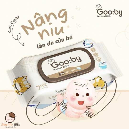 Khăn ướt Goo:by Hàn Quốc 100 Tờ ( Nhập khẩu)