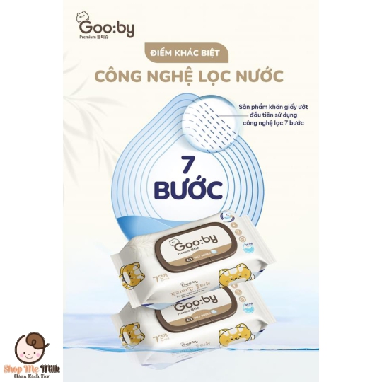 Khăn ướt Goo:by Hàn Quốc 100 Tờ ( Nhập khẩu)