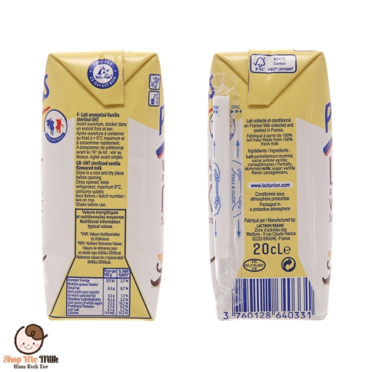 Sữa tươi hương Vanilla Promess hộp 200ml Pháp ( Thùng 24 hộp)