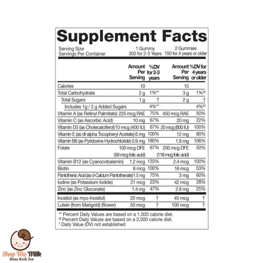 KẸO DẺO TỔNG HỢP VITAMIN VỊ TRÁI CÂY CHO TRẺ EM - MEMBER'S MARK CHILDREN'S MULTIVITAMIN GUMMIES, ASSORTED FRUIT FLAVORS (300 VIÊN)