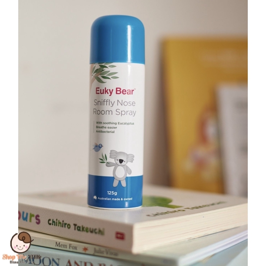 Xịt phòng khuynh diệp - Euky Bear 125g Úc ( bé dễ thở- xịt không khí diệt khuẩn)