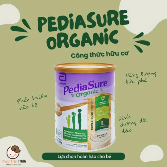 SỮA PEDIASURE ORGANIC ÚC CHO BÉ TỪ 1 ĐẾN 10 TUỔI (800G)