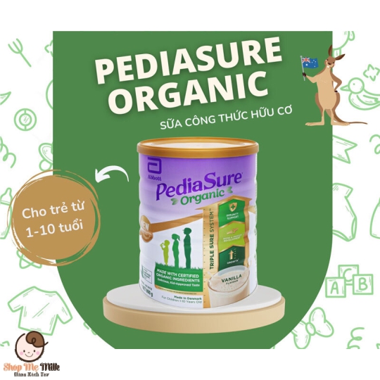 SỮA PEDIASURE ORGANIC ÚC CHO BÉ TỪ 1 ĐẾN 10 TUỔI (800G)