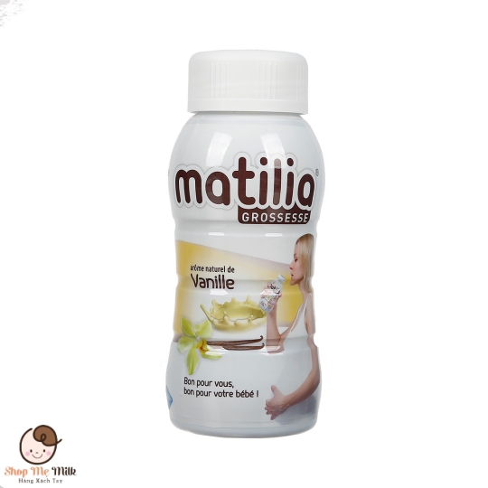 Sữa bầu Matilia Pháp 200ml vị vanilla ( lốc 4 chai)