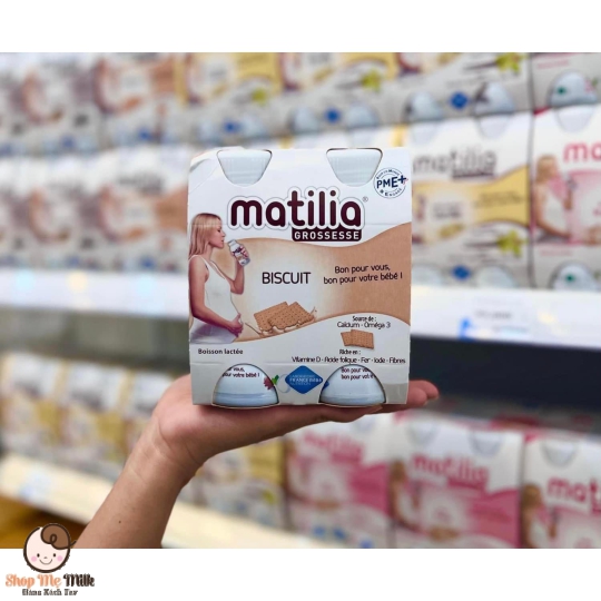 Sữa bầu Matilia Vị Biscuit Pháp 200ml ( lốc 4 chai)