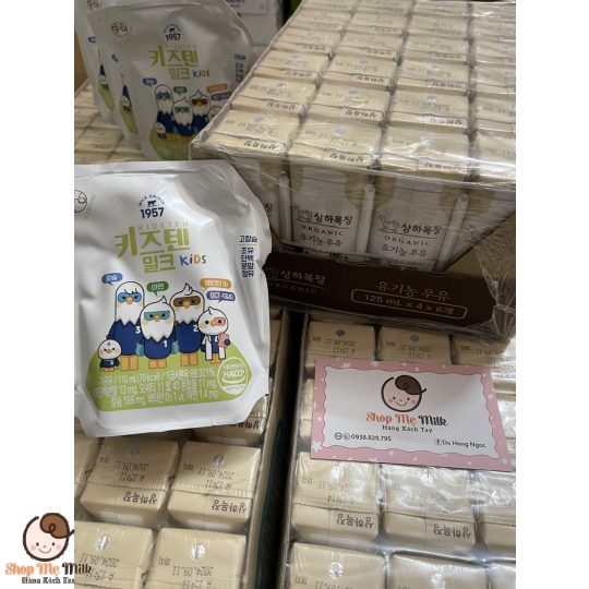 Sữa Sangha Meail Organic - Sữa tươi hữu cơ Hàn Quốc vị nguyên chất Thùng 24 hộp 125ml