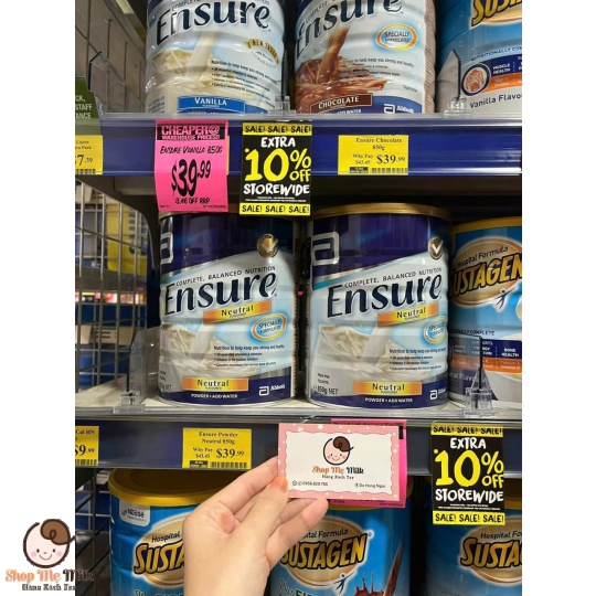 Sữa Ensure Vanilla Úc 850G (Nội địa Úc)