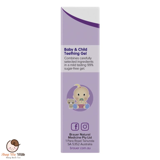Gel giảm đau răng Brauer Baby & Child Teething Gel 20g  - Từ 6 tháng nội địa Úc
