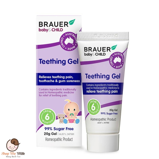 Gel giảm đau răng Brauer Baby & Child Teething Gel 20g  - Từ 6 tháng nội địa Úc