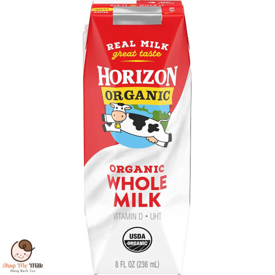 (HỘP) SỮA TƯƠI HORIZON ORGANIC WHOLE MILK 236ML