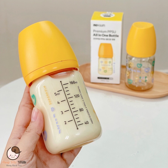 Bình sữa moyyum tim vàng Hàn Quốc 170ml chính hãng