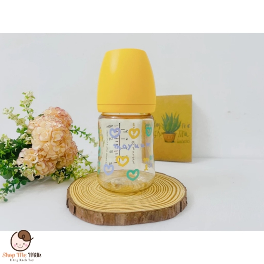 Bình sữa moyyum tim vàng Hàn Quốc 170ml chính hãng