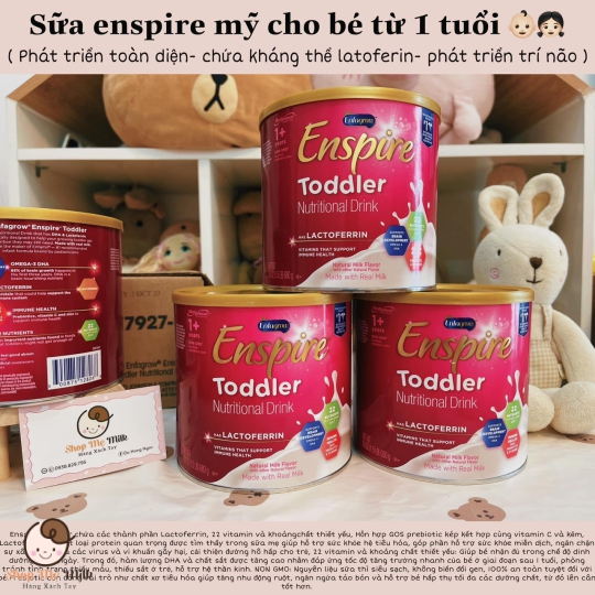 Sữa Enfagrow Enspire Toddler Nutritional Drink Mỹ 680g cho bé từ 1 tuổi