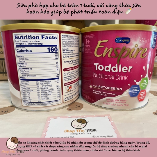 Sữa Enfagrow Enspire Toddler Nutritional Drink Mỹ 680g cho bé từ 1 tuổi