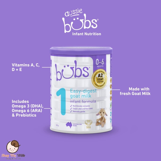 Sữa Dê BUBS Số 1 Úc 800G (trẻ từ 0-6 tháng)