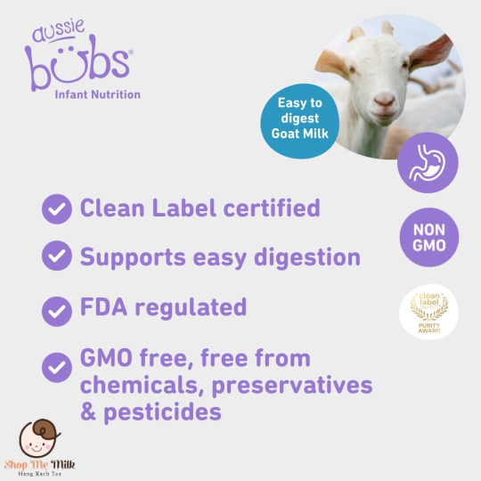 Sữa Dê BUBS Số 1 Úc 800G (trẻ từ 0-6 tháng)