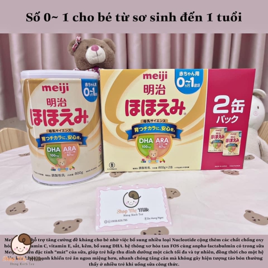 Sữa Meiji số 0 nội địa Nhật 800g cho bé 0-12 tháng 900g