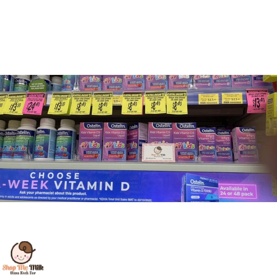 Vitamin D3 Drops Ostelin 2.4ml Úc cho bé từ sơ sinh (D3 Giọt)
