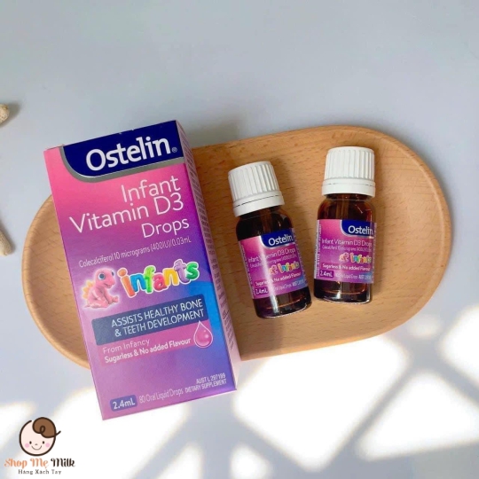 Vitamin D3 Drops Ostelin 2.4ml Úc cho bé từ sơ sinh (D3 Giọt)
