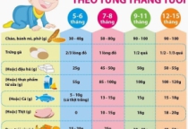 Lịch ăn dặm tham khảo cho bé từ 5-18m