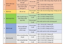 Lịch tiêm Vắc-Xin Trong chương trình tiêm chủng của Bộ Y Tế