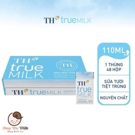 Sữa tươi tiệt trùng nguyên chất TH true Milk 110ml (thùng 48 hộp) Ấn vào để coppy